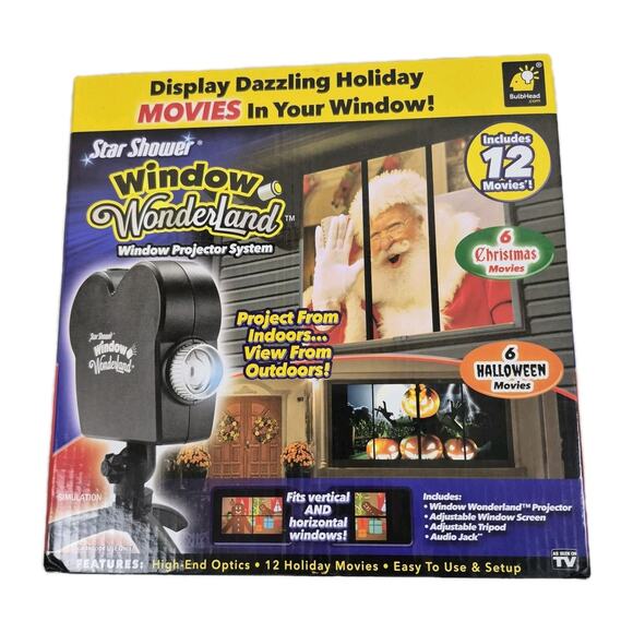 Star Shower Window Wonderland Projector Halloween Santa Christmas Movies Decor - Picture 1 of 6